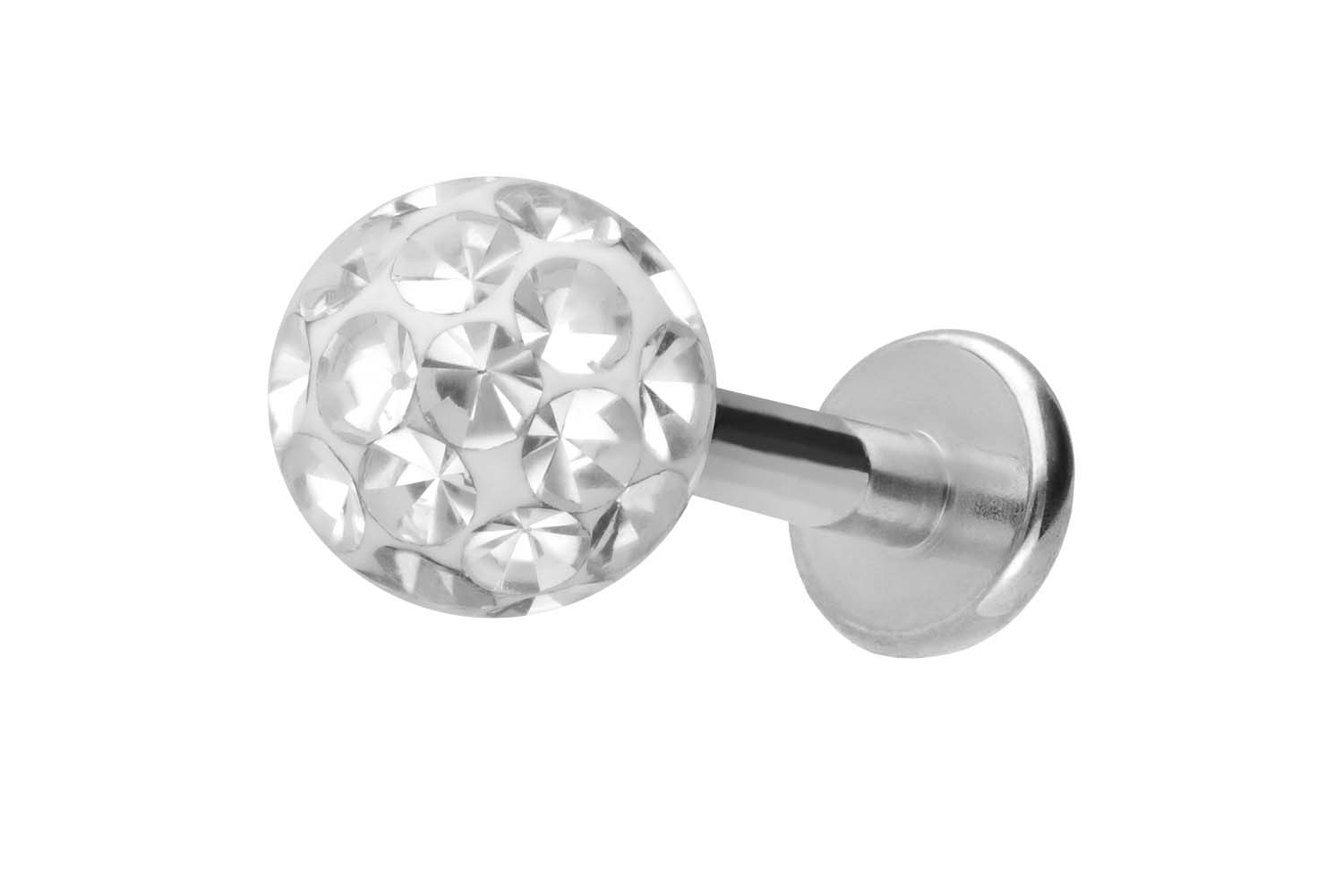 Titan Labret Piercing mit Innengewinde EPOXY-KUGEL